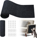Cat Scratch Mat,118.5"x17.4" Trimmable Self-Adhesive Cat Scratch Furniture Protector, Sticky Cat Scratcher Wall Mat, Covering Cats Tower, Couch Protector from Cats Claws (Dark Grey)