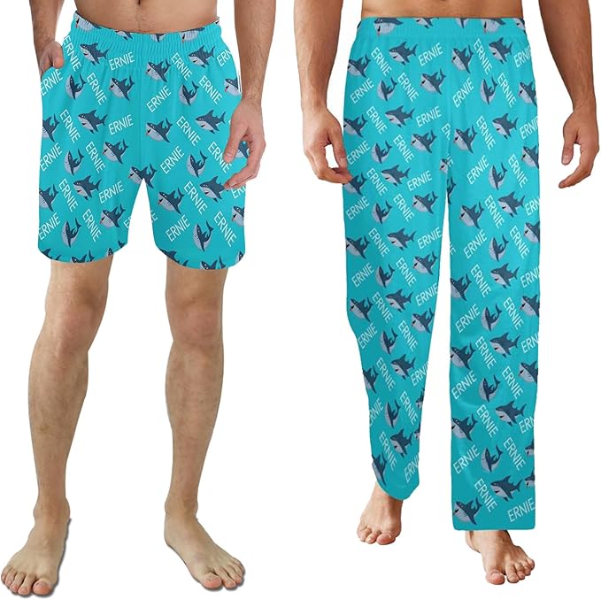 Custom Pajama Pants for Men, Personalized PJ Pants with Photos, Custom Mens Pajama Shorts, Gifts for Dad Husband