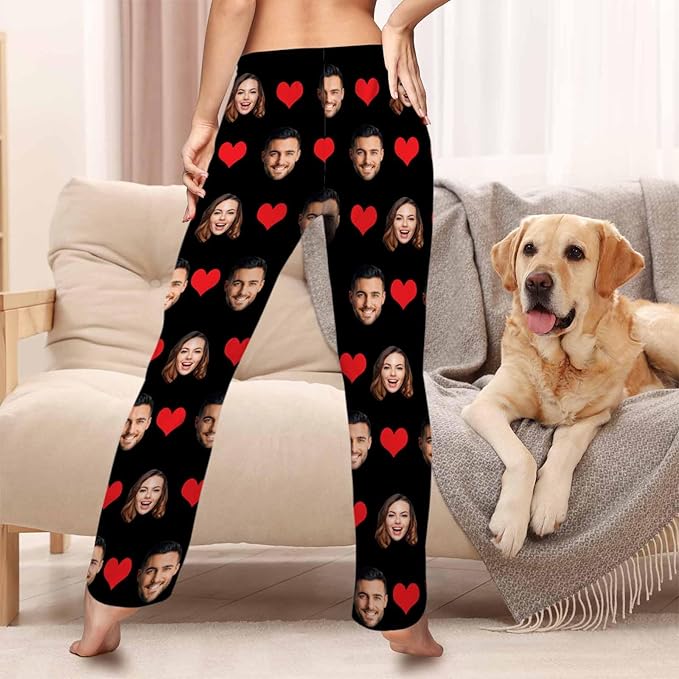 Customized Face Pajama Custom Pajama Pants with Photo for Women Mom