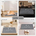 Le courant Dog Bowl Mats, Cat Feeding Mat, Non-Slip Super Absorbent,No Stains Quick Dry Dog Water Dispenser.for Messy Drinkers.Easy Clean.Dog & Cat