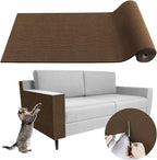Climbing Cat Scratcher Mat Trimmable Cat Scratching Post Carpet 157.4’’x15.8’’ Self Adhesive Carpet Mat Pad Replacement for Cat Tree Shelves Post Couch Wall Furniture Steps DIY Protector (Brown)