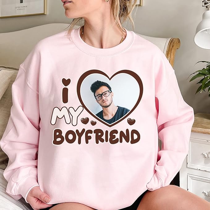 NAZENTI Custom Valentine Shirt Gifts for Boyfriend, Customized Bootleg Rap Tee