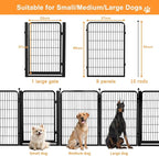 Dog Fence Indoor Pens Outside,Portable Outdoor Dog Playpen 40" H 10 Panels Pet Play Pen Exercise Pens for Puppys Small Medium Large Dogs RV Camping Yard Garden Wide Gate