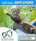 Halypet Cat Harness and Leash Set, Escape Proof [3 in 1 Adjustable & Lightweight] Cat Harness, Safe Kitten Harness for Large Cats Comfortable Soft, Easy to Wear, Walking Outdoor Travel, Medium