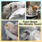 Dog Washing Gloves for Shedding & Bathing - 5-Finger Deshedding & Massage Gloves for Dogs & Cats, Reusable Heat-Resistant Silicone Brush Gloves, Gentle Hair Removal & Bathing Aid (Pair) (Grey)