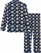 MyPupSocks Custom Face Pajamas for Women Set, Personalized Photo Long Sleepwear XS-XXL
