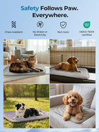 Dog Cooling Mat, Anti-Slip, Thick 3D Orthopedic Summer Pad for Dogs & Cats, Q-MAX > 0.5, Non-Toxic, Machine Washable, Chew-Resistant, Portable for Crate, Bed, Sofa, Car (Cool Grey, Medium)