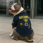 Parisian Pet Dog Security Woofficer Shirt - Embroidered Pet Vest - 100% Cotton & Polyester Doggy Shirt - Lightweight Pet Clothes - Sleeved Puppy Costume - Funny Shirts for Medium Dogs - M