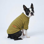 Fitwarm 3 Pack Classic Fleece Dog Sweater, Winter Clothes for Small Dogs Boy Girl, Turtleneck Dog Sweatshirt, Pet Pullover Jumper, Cat Apparel, Black, Olive Green, Cream, Large