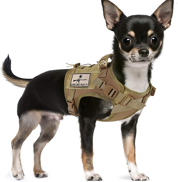 Tactical Dog Training Harness Outdoor Working Vest Adjustable Military MOLLE Dog Vest Harness with Rubber Handle