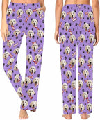 Custom Face Pajamas Pants Personalized Nightwear Bottoms for Women XS-XXL
