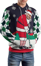 Artsadd Custom Face Unisex athletic Pockets Sweatshirt Loose Hoodie Custom Christmas Long Sleeve Sweatshirt Hooded Pullover