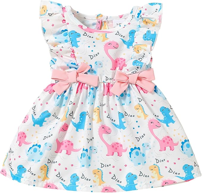 Mioglrie Baby Girl Dress Summer Girl Clothes Infant Outfits Newborn Ruffle Sleeveless Sundress Cute Dresses for Girls