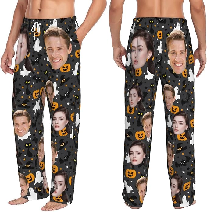 Personalized Pajamas Pants with Photo for Men Women, Custom Pajama Pants Anniversary, Mens Pajama Pants with Pockets