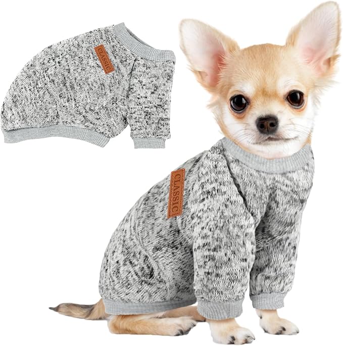1 Pc Dog Sweaters for Small Dogs Girl Boy Winter Fleece Clothes Warm Soft Dog Sweatshirt Outfit for Dogs Cats Pet Apparel