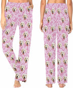 Custom Face Pajamas Pants Personalized Nightwear Bottoms for Women XS-XXL