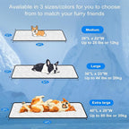 Cozyide Dog Cooling Mat, Extra Large Cooling Mat for Dogs, Reversible Pad for Pet, 40" L x 28" W,Blue