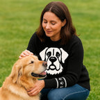 Custom Dog Knit Sweater for Women Personalized Pet Paw Print Pullover Dog Mom Gift Christmas for Pet Lovers