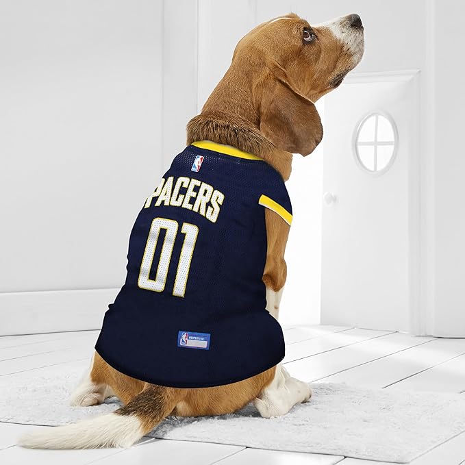 Pets First NBA INDIANA PACERS DOG Jersey, Small - Tank Top Basketball Pet Jersey