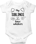 AW Fashions My Siblings Have Whiskers Baby Bodysuit Funny Cute Infant Outfit Romper Clothing Boys Girls
