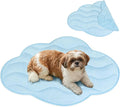 PetAmi Dog Cooling Mat, Cloud Shape, Reversible Cooling Nylon Blanket Soft Fleece Pet Pad for Dogs Cats, Summer All Season Use Q-Max>0.3, Medium 38x48 in, Light Blue