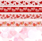 azuza 4 Pack Valentines Kitten Collar with Bell Valentines Day Breakaway Kitten Collars with Cute Heart Pattern Adjustable Size Suitable for Kittens