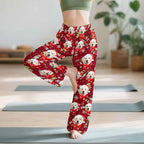 Custom Couple Pajama Pants Sock with Funny Face, Personalized PJ Anniversary Birthday Women Men Pants