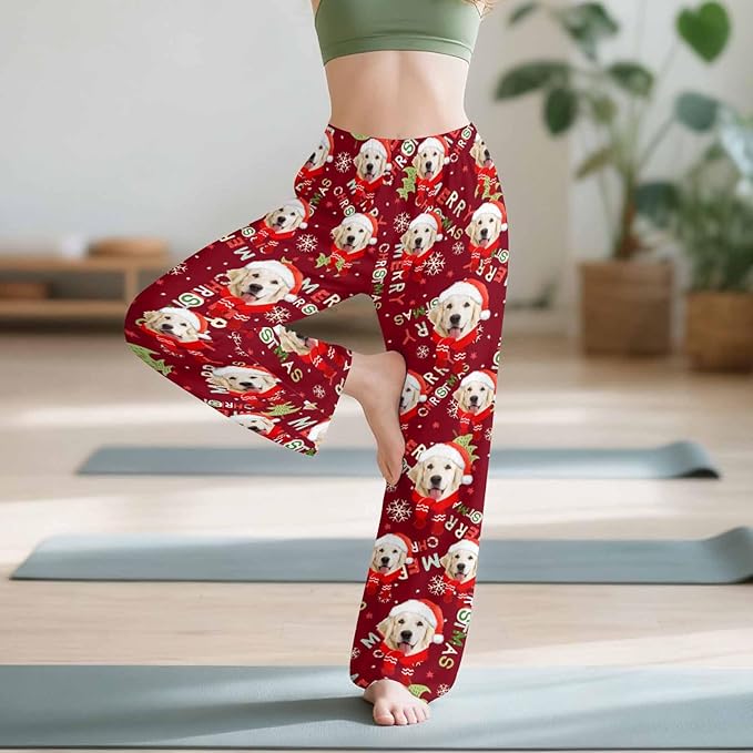 Custom Couple Pajama Pants Sock with Funny Face, Personalized PJ Anniversary Birthday Women Men Pants