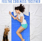 Cooling Pad Mat for Sleep Cooling Mattress Pad Gel for Bed, Relieve Pain, Summer Hot Flashes, Adult, Pets, No Water or Electricity Required (Blue,60 x 20 Inch)
