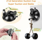 Cat Wand Toy, Interactive Kitten Feather Toys Self Play, Cat Teaser for Indoor Cats Reusable Suction Cup Toys for Indoor Cats Kittens Play Exercise