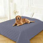 Waterproof Dog Bed Cover Pet Blanket, Soft Couch Cover for Dogs Washable, Non-Slip Dog Blanket Protect Furniture Couch Sofa Car for Puppy Large Dogs Cat (52x82 Inch, Grey Blue)