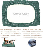 Dog Bed Cover Waterproof Replacement Machine Washable Covers for Dog Bed Heavy Duty Scratch Resistant Mattress Protector Pet Bed 24x18 Inch Dark Green Cover Only