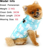 SMALLLEE_LUCKY_STORE Pet Water Resistant Winter Jacket Vest with D-Ring for Small Dog Cat Zip-up Padded Puppy Coat Chihuahua Yorkie Kitten Warm Clothes, Blue, L