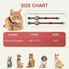 typecase Waterproof Airtag Cat Collar, Breakaway, Reflective Fish Pattern, Lightweight, Hidden Airtag Holder, GPS Tracker - Cats, Kittens (9-13")