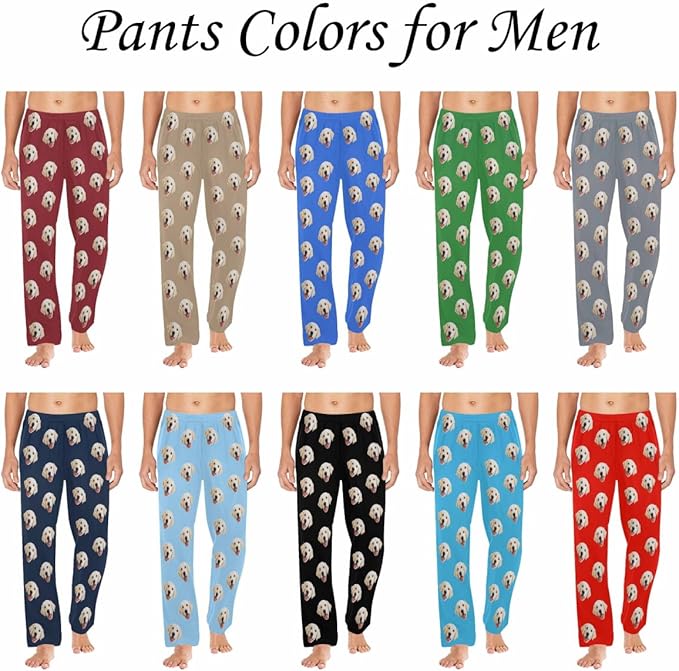 MyPupSocks Custom Face Pajama Pant Christma Pajama Bottoms Personalized Pajama for Boyfriend Girlfriend Pajama Bottoms Scok