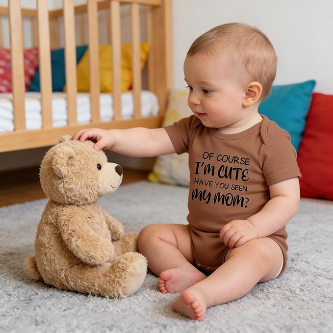 UNIFACO Unisex Baby Funny Saying Outfit Short and Long Sleeve Bodysuits Romper 0-18M