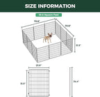 FXW MiniPaws Unleashed Dog Playpen, Expandable & Portable Design for Yard, RV Camping and Indoor Use, for Small and Medium Dogs, 32-inch 12 Panels