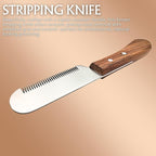 Stripping Carding Knife for Dogs & Cats – Professional Pet Grooming Tool for Deshedding, Hand Stripping & Undercoat Removal – Stainless Steel Blade with Ergonomic Handle