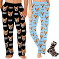 MyPupSocks Custom Pajama Pants for Pet Lover, Personalized Photo Face Printed Pajama Bottoms Sleepwear with Pockets