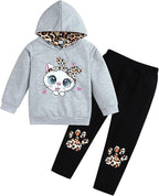 Toddler Baby Girls Clothes Long-sleeve Tie Dye Hoodie Sweatshirt Pants Hooded Outfit Set