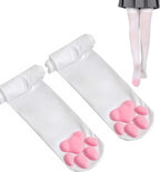 Cat Paw Thigh High Socks Golves, Cute Soft 3D Toe Beans Socks Mittens Kitten Claw Pad Socks for Girl Women Cosplay Set…