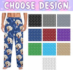 Custom Couple Pajama Pants Sock with Funny Face, Personalized PJ Anniversary Birthday Women Men Pants