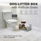 Dog Grass Pad with Tray Foldable Dog Litter Box High Walls, Odor Free Artificial Grass for Dogs Potty, Pee Pad Holder, Seamless, No Assembly, Waterproof, Easy Clean, Portable for Travel