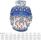 Artsadd Custom Face Unisex athletic Pockets Sweatshirt Loose Hoodie Custom Christmas Long Sleeve Sweatshirt Hooded Pullover