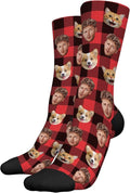 D-Story Custom Face Socks, Personalized Photo Picture on Socks, Unisex Athletic Crew Socks for Men Women