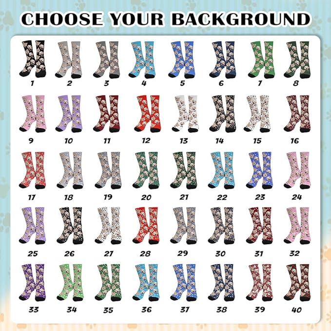 Artsadd Personalized Christmas Pajama Pants Socks for Men Custom Photo Pajama Bottoms for Men S-XXL