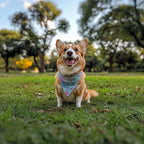 Summer Dog Bandana for Small Dogs - Double-Sided Blue Popsicle Scarf, Breathable Pet Bib Accessories for Beach Pool Party, Boy Girl Pups (9-14" Neck)