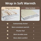 Self Warming Cat Bed, 24" x 18" Ultra Soft Cat Dog Pet Heating Pad for Indoor Outdoor, Non-Slip Heated Dog Mat Thermal Blanket