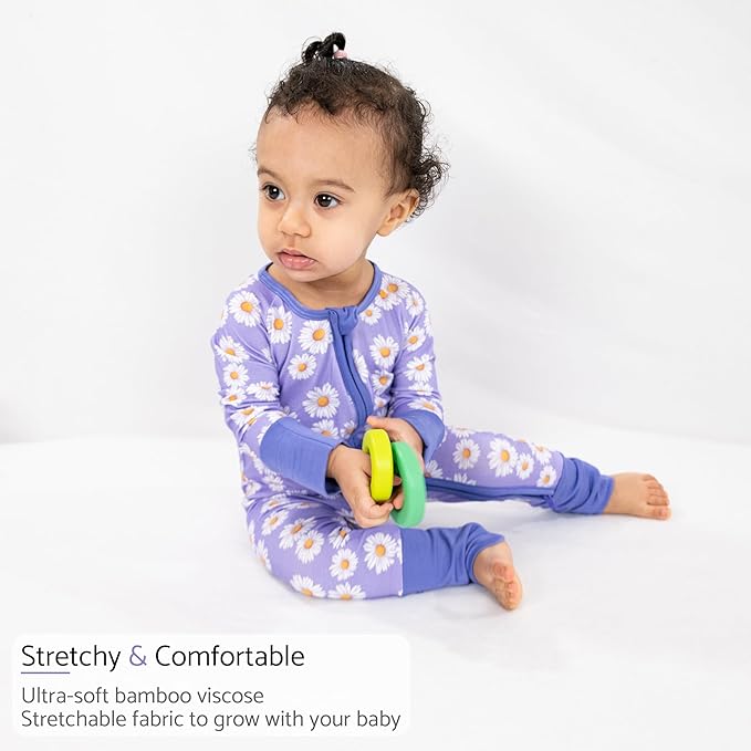 LollyBanks Baby Pajamas, Baby Romper 95% Bamboo Viscose and 5% Spandex