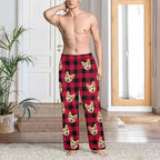 Custom Couple Pajama Pants Sock with Funny Face, Personalized PJ Anniversary Birthday Women Men Pants
